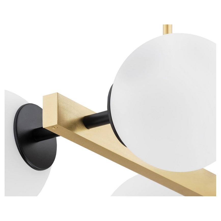 Argon 1767 - Κρεμαστό φωτιστικό οροφής FREEMONT 4xE27/15W/230V χρυσό/λευκό/μαύρο