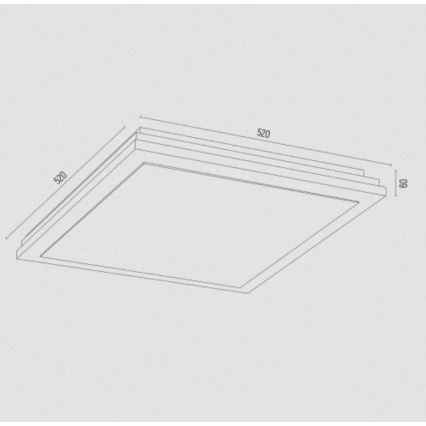 Argon 1804 - Φωτιστικό οροφής CASERTA 4xE27/15W/230V 52x52 cm