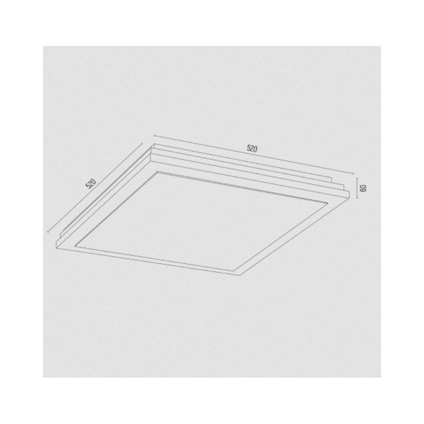 Argon 1804 - Φωτιστικό οροφής CASERTA 4xE27/15W/230V 52x52 cm