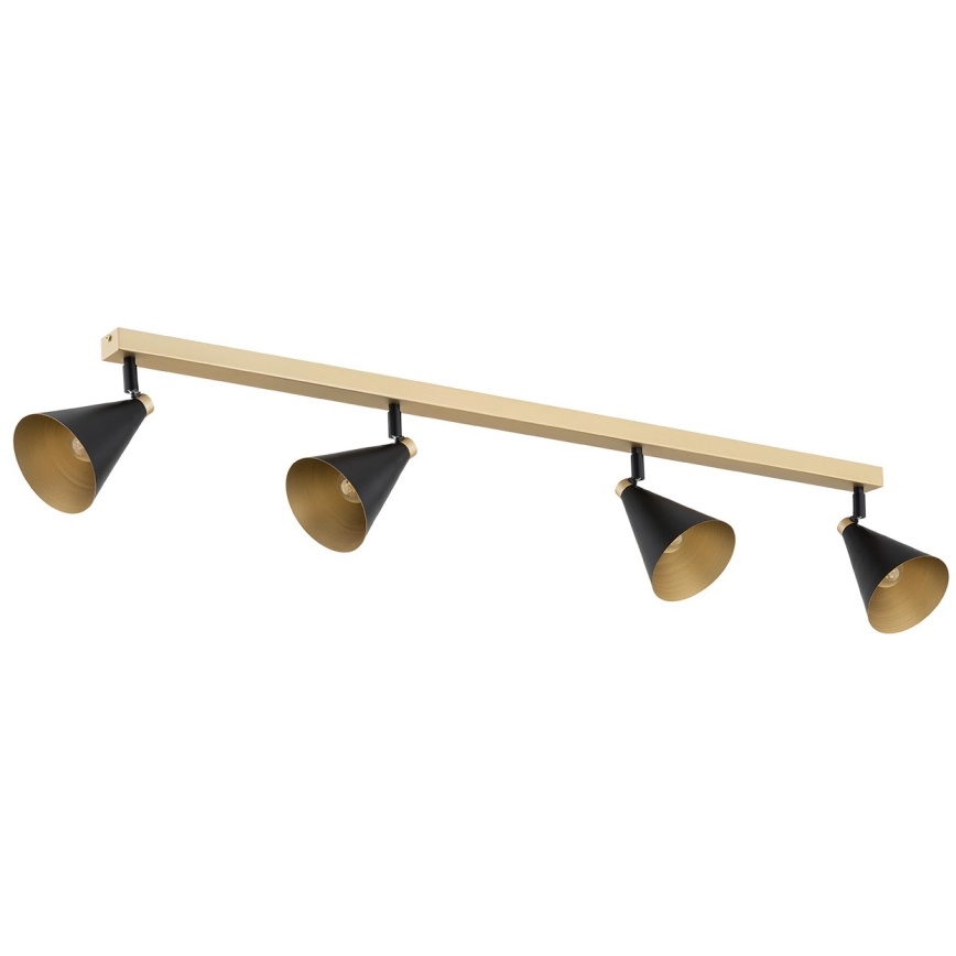 Argon 1805 - Φωτιστικό σποτ LUCINDA 4xE14/7W/230V μαύρο/χρυσαφί