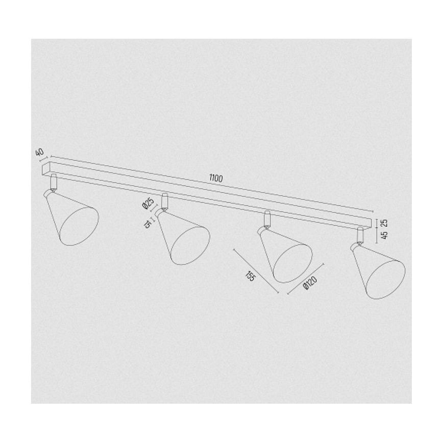 Argon 1807 - Φωτιστικό σποτ LUCINDA 4xE14/7W/230V χρυσαφί