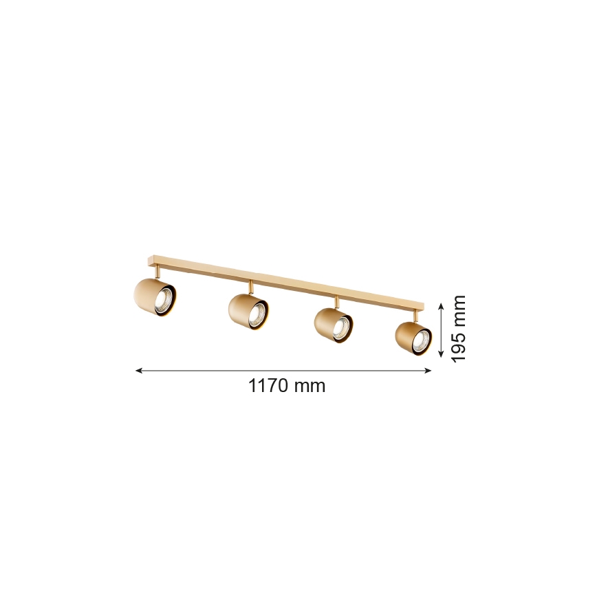 Argon 1810 - Φωτιστικό σποτ ISOLA 4xGU10/5W/230V