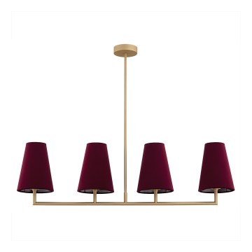 Argon 1829 - Κρεμαστό φωτιστικό SAFIANO 4xE27/15W/230V burgundy