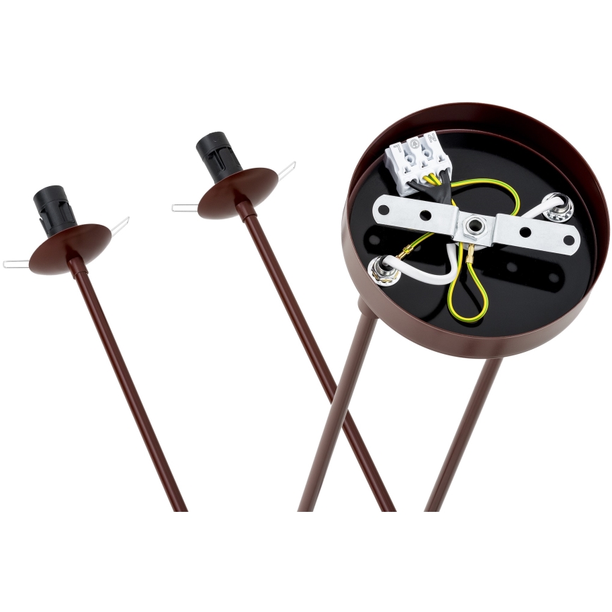 Argon 1842 - Κρεμαστό φωτιστικό ABSOS 4xE14/7W/230V αλαβάστρο καφέ