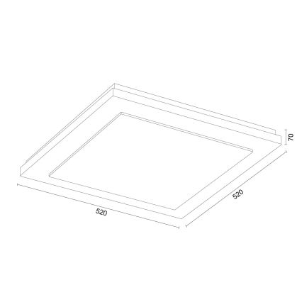 Argon 1872 - Φωτιστικό οροφής TABOR 4xE27/15W/230V 52x52 cm τερακότα