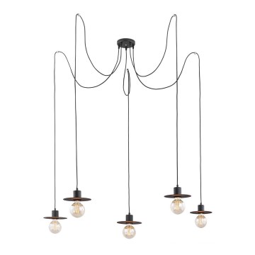 Argon 2078 - Κρεμαστό φωτιστικό οροφής CORSO 5xE27/15W/230V spider μαύρο