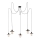 Argon 2078 - Κρεμαστό φωτιστικό οροφής CORSO 5xE27/15W/230V spider μαύρο