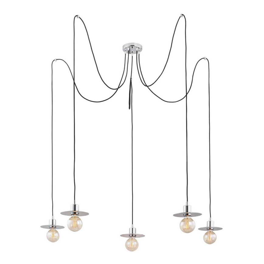 Argon 2079 - Κρεμαστό φωτιστικό οροφής CORSO 5xE27/15W/230V spider γυαλιστερό χρώμιο