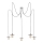 Argon 2079 - Κρεμαστό φωτιστικό οροφής CORSO 5xE27/15W/230V spider γυαλιστερό χρώμιο