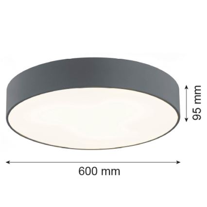 Argon 2083 - Φωτιστικό οροφής DARLING 5xE27/15W/230V δ. 60 cm γκρι