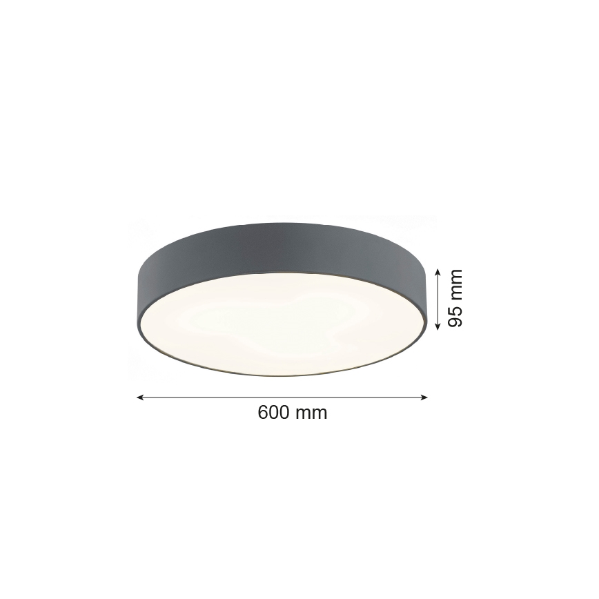 Argon 2083 - Φωτιστικό οροφής DARLING 5xE27/15W/230V δ. 60 cm γκρι