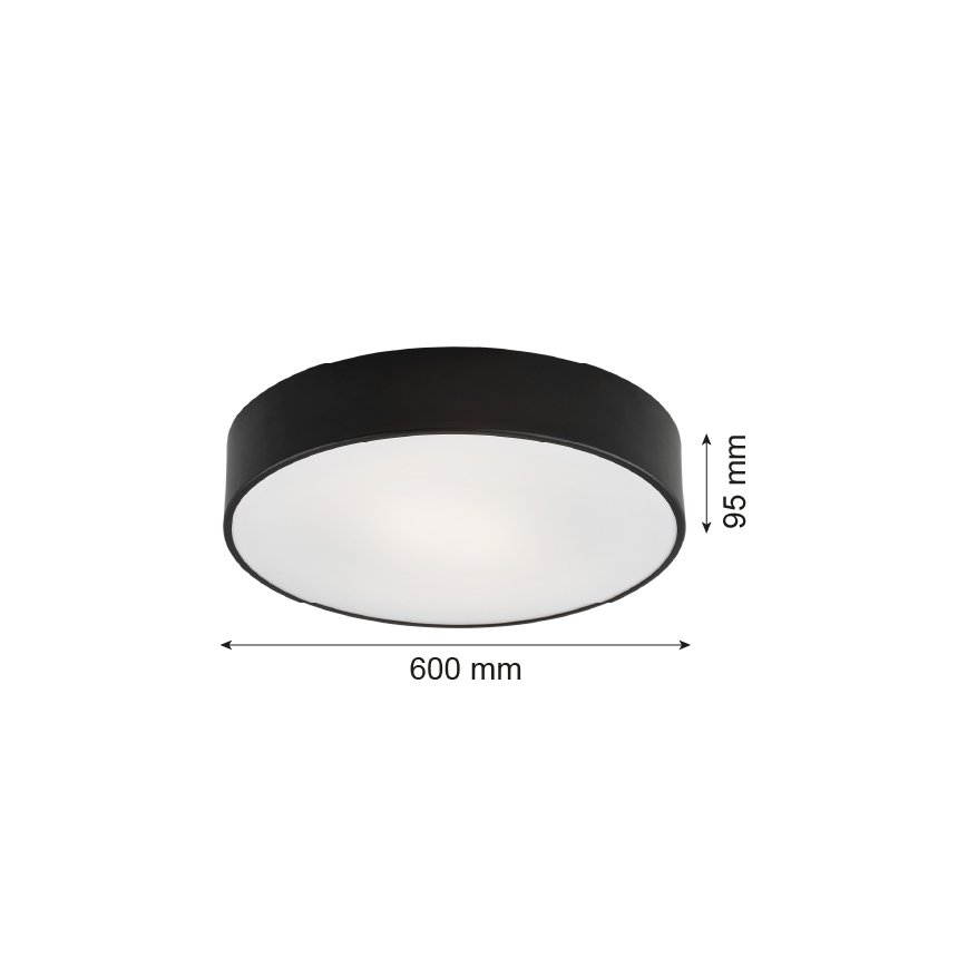 Argon 2084 - Φωτιστικό οροφής DARLING 5xE27/15W/230V δ. 60 cm μαύρο