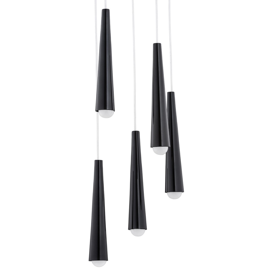 Argon 2103 - Πολύφωτο HOLLYWOOD 5xE14/7W/230V μαύρο