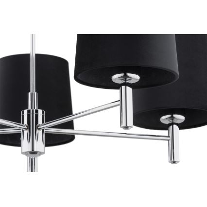 Argon 2104 - Πολύφωτο κρεμαστό BOLZANO 5xE27/15W/230V μαύρο