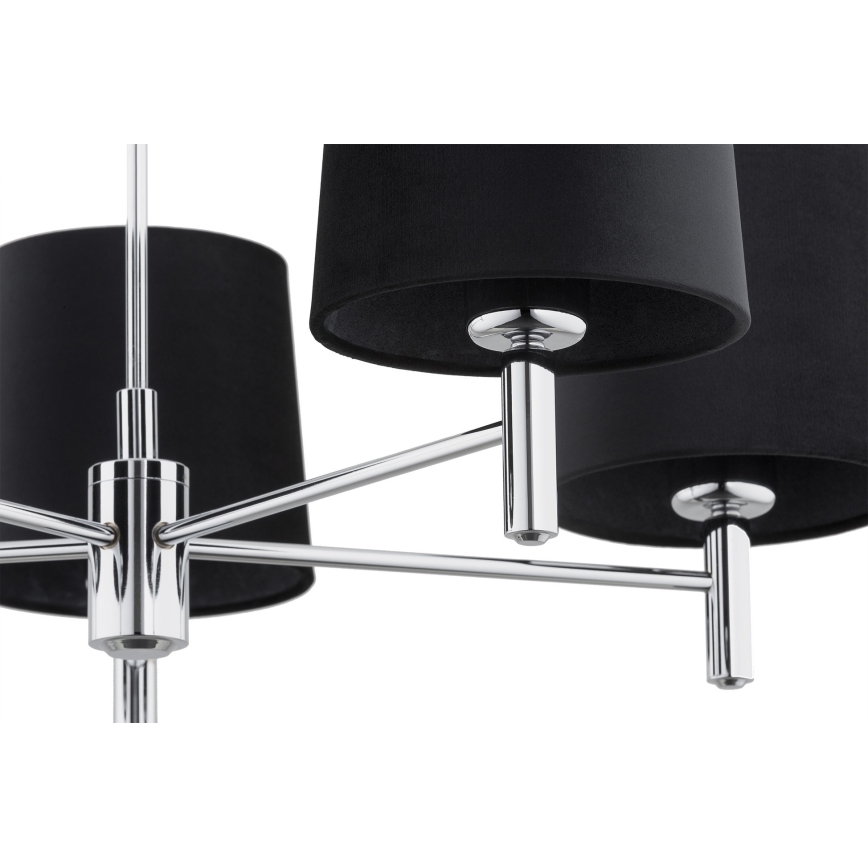 Argon 2104 - Πολύφωτο κρεμαστό BOLZANO 5xE27/15W/230V μαύρο