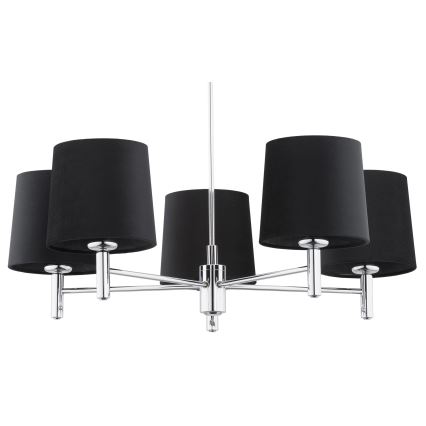 Argon 2104 - Πολύφωτο κρεμαστό BOLZANO 5xE27/15W/230V μαύρο