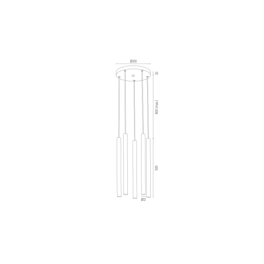 Argon 2109 - Φωτιστικό κρεμαστό LED SICILIA 5xLED/4,5W/230V