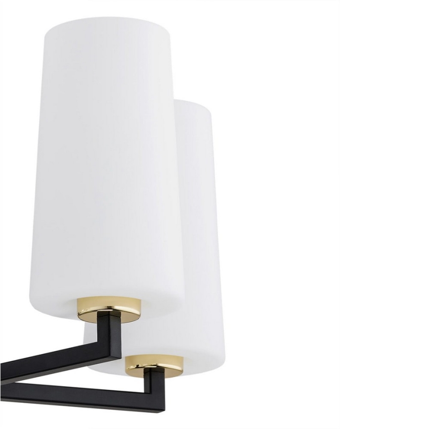 Argon 2114 - Κρεμαστό φωτιστικό οροφής CAMELOT PLUS 5xE27/15W/230V μαύρο/λευκό/χρυσό