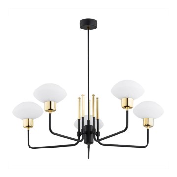 Argon 2128 - Κρεμαστό φωτιστικό RAVELLO 5xE14/15W/230V μαύρο/χρυσό