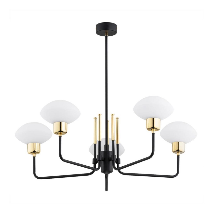 Argon 2128 - Κρεμαστό φωτιστικό RAVELLO 5xE14/15W/230V μαύρο/χρυσό