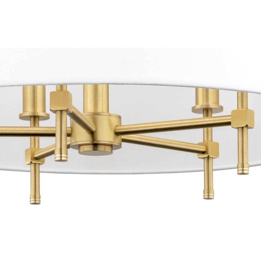 Argon 2132 - Κρεμαστό φωτιστικό οροφής ABBANO 5xE14/7W/230V ορείχαλκος/λευκό