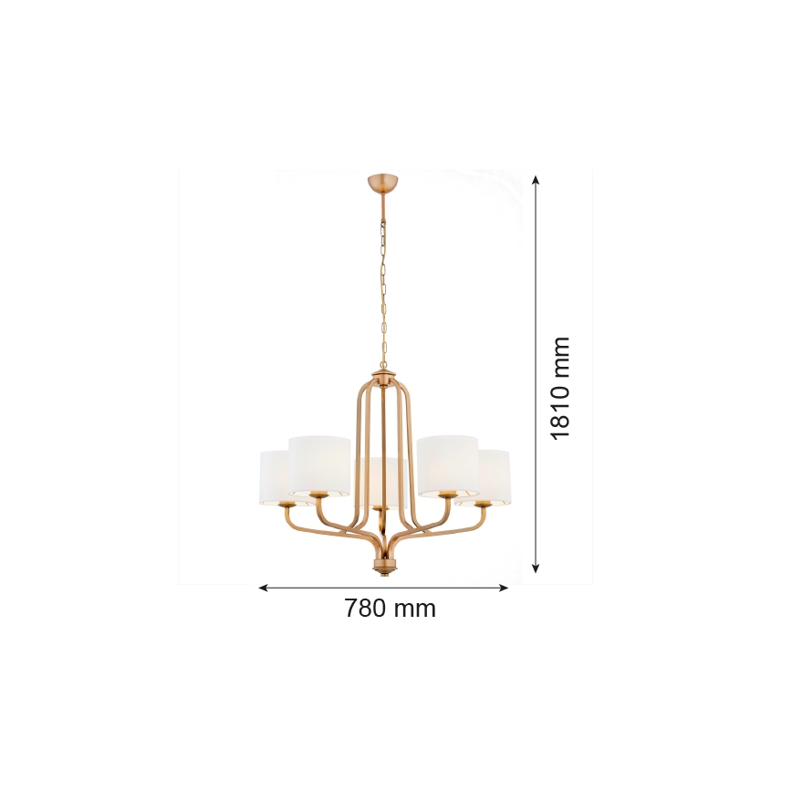 Argon 2172 - Κρεμαστό φωτιστικό οροφής MARANELLO 5xE27/15W/230V