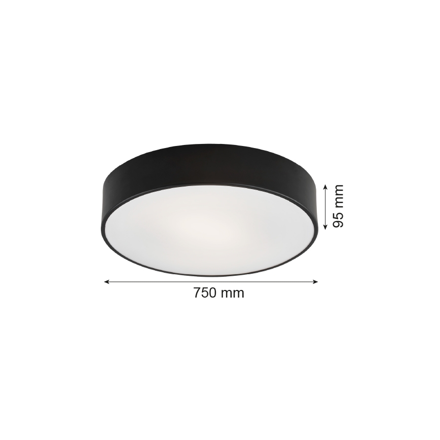 Argon 2536 - Φωτιστικό οροφής DARLING 6xE27/15W/230V δ. 75 cm μαύρο
