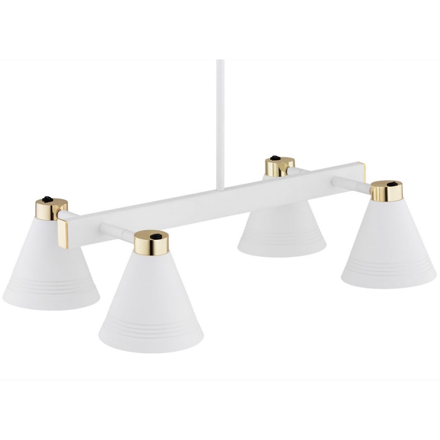 Argon 2551 - Κρεμαστό φωτιστικό οροφής AVALONE 6xE27/15W/230V λευκό/χρυσό