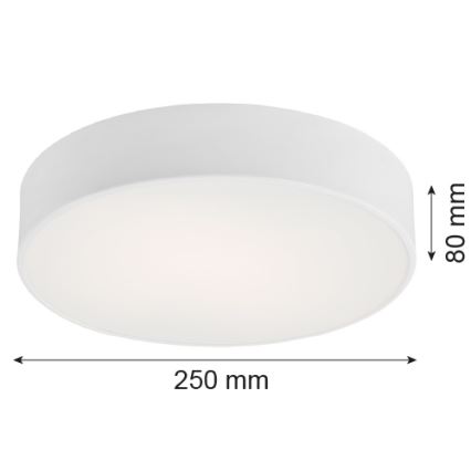 Argon 3082 - Οροφής φωτιστικό DARLING 2xE27/15W/230V διάμ. 25 εκ. λευκό