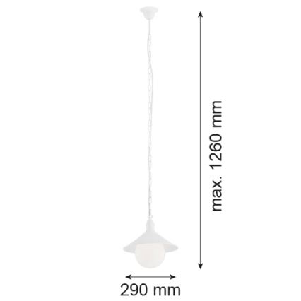 Argon 3296 - Πολύφωτο εξωτερικού χώρου ERBA BIS 1xE27/60W/230V