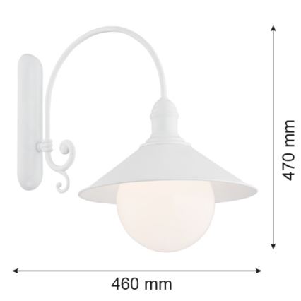 Argon 3297 - Φως τοίχου ERBA BIS 1xE27/60W/230V