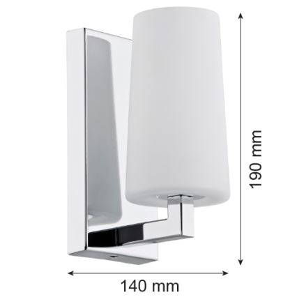 Argon 3358 - Φωτιστικό τοίχου CAMELOT 1xE27/15W/230V γυαλιστερό χρώμιο