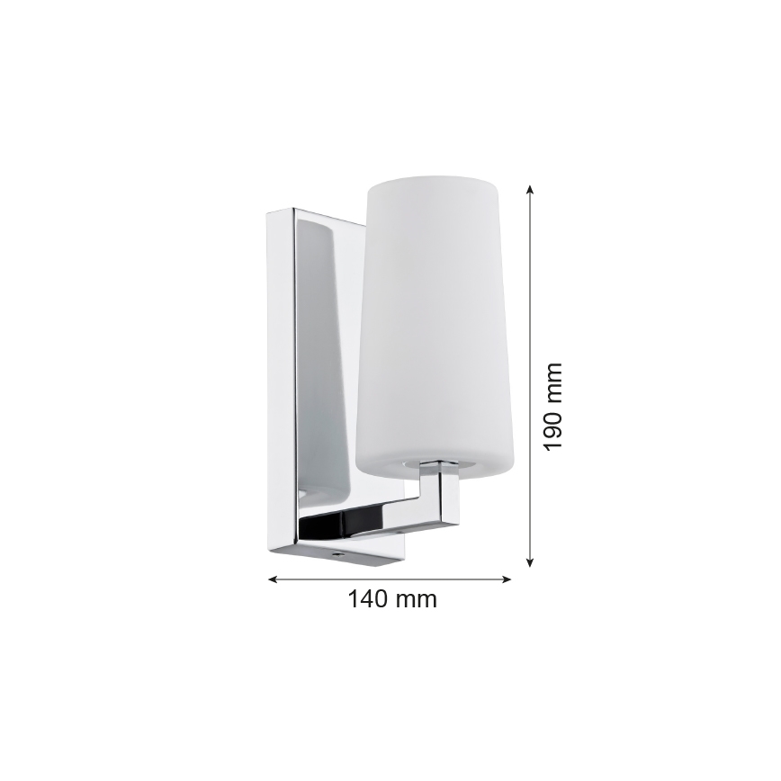 Argon 3358 - Φωτιστικό τοίχου CAMELOT 1xE27/15W/230V γυαλιστερό χρώμιο