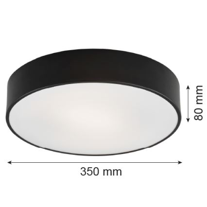 Argon 3570 - Φωτιστικό οροφής LED DARLING LED/25W/230V δ. 35 cm μαύρο