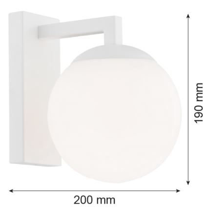 Argon 3733 - Λάμπα τοίχου ASPEN 1xE27/15W/230V λευκό