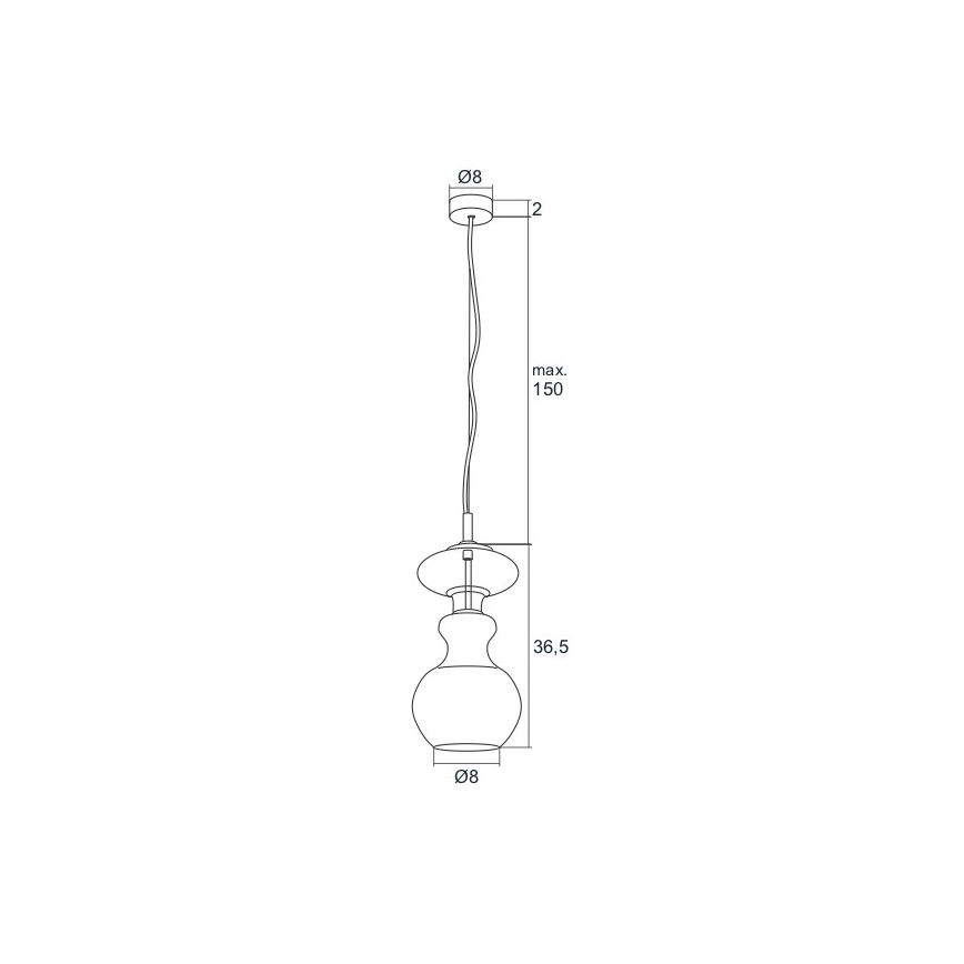 Argon 3800 - Πολύφωτο LED σε σχοινί MODENA LED/8W/230V