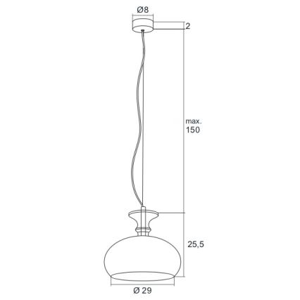 Argon 3805 - Πολύφωτο LED σε σχοινί GROSSETO LED/8W/230V