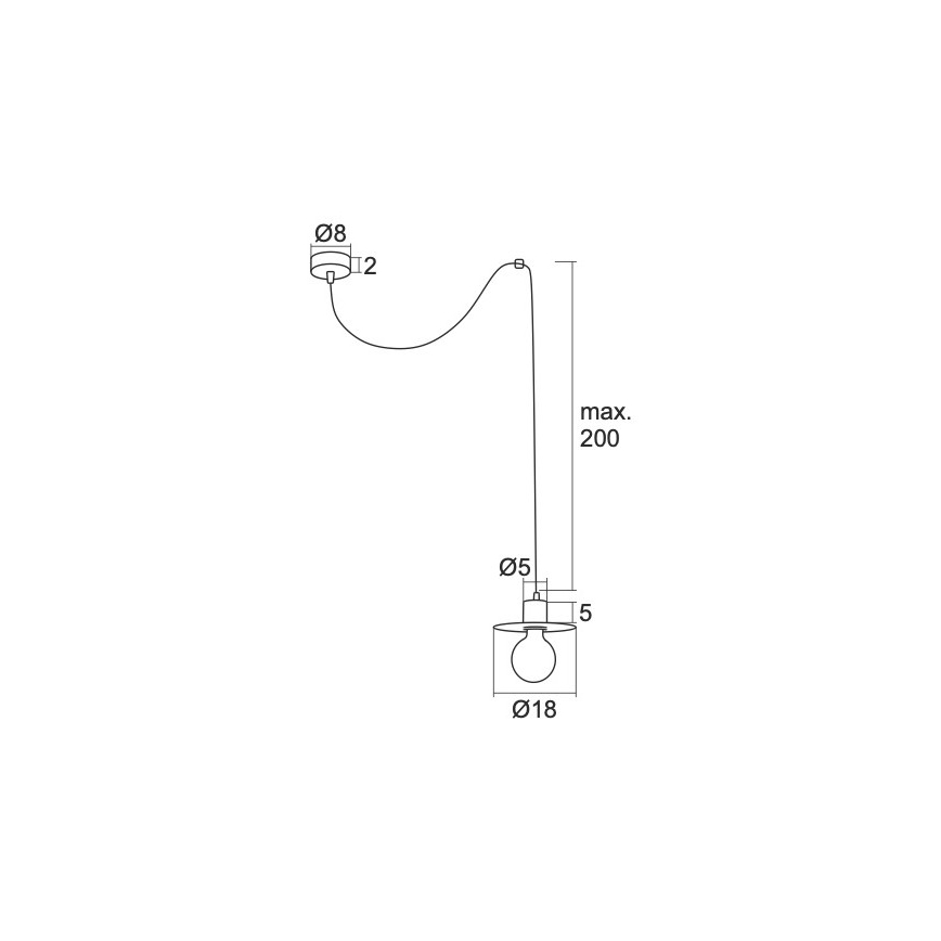 Argon 3836 - Κρεμαστό φωτιστικό οροφής μονόφωτο CORSO 1xE27/15W/230V γυαλιστερό χρώμιο