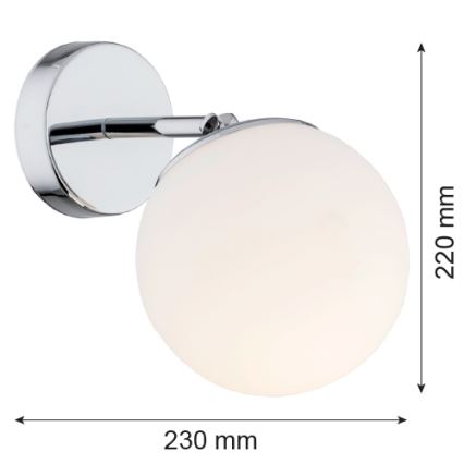 Argon 3988 - Λάμπα τοίχου SATELITE 1xE27/15W/230V γυαλιστερό χρώμιο