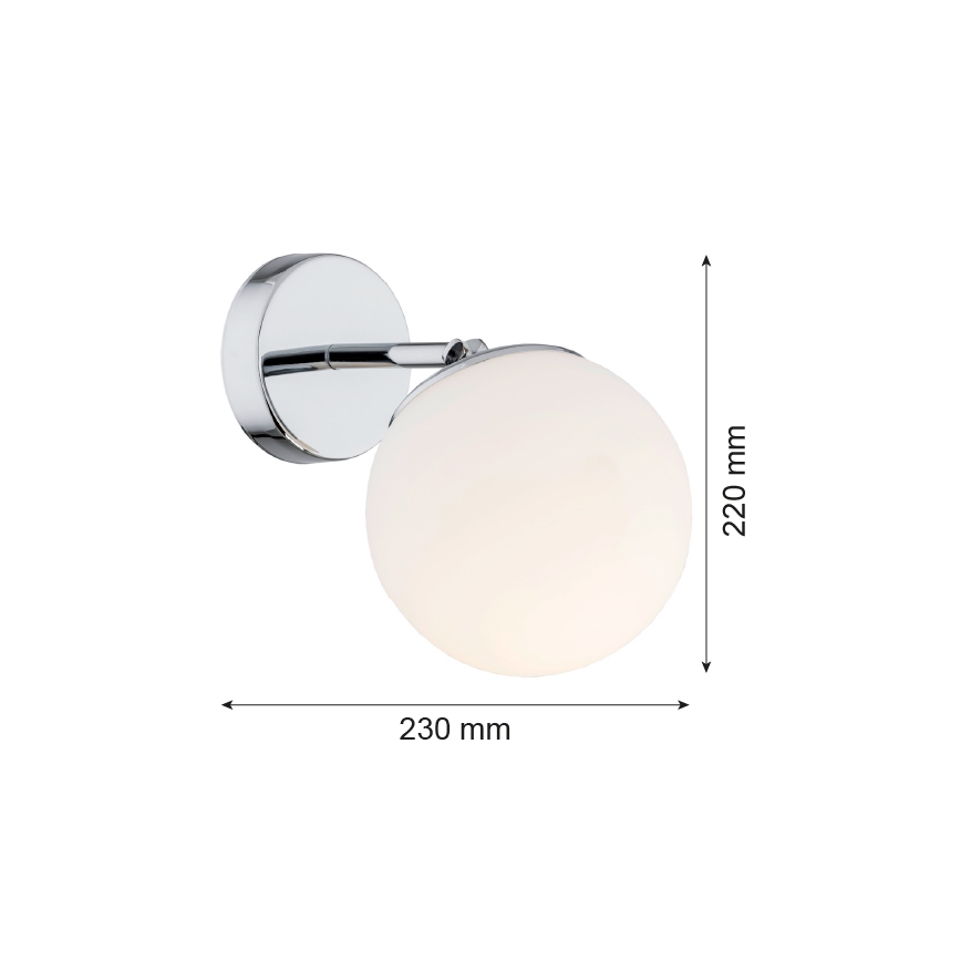 Argon 3988 - Λάμπα τοίχου SATELITE 1xE27/15W/230V γυαλιστερό χρώμιο