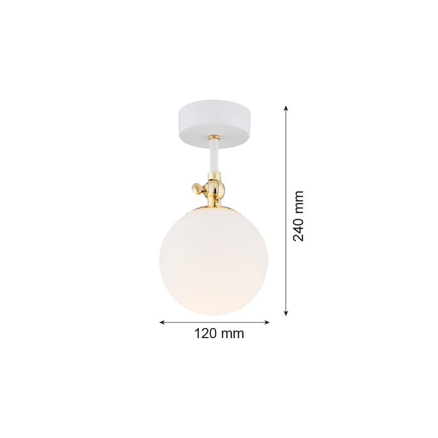Argon 4002 - Σταθερό πολύφωτο μπάνιου LATINA 1xE14/7W/230V IP44 λευκό/χρυσαφί