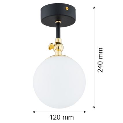 Argon 4003 - Σταθερό πολύφωτο μπάνιου LATINA 1xE14/7W/230V IP44 μαύρο/ορείχαλκος