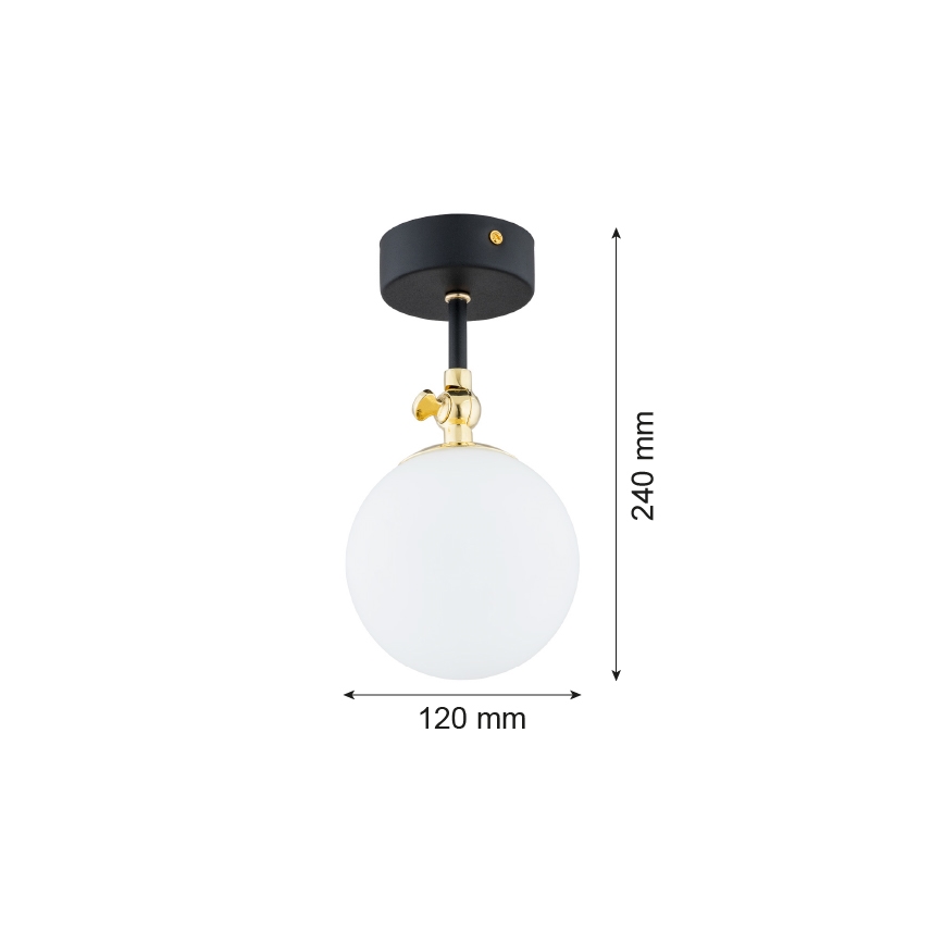 Argon 4003 - Σταθερό πολύφωτο μπάνιου LATINA 1xE14/7W/230V IP44 μαύρο/ορείχαλκος
