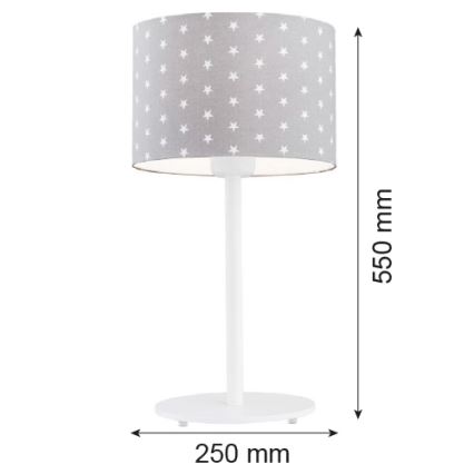 Argon 4126 - Επιτραπέζια λάμπα MAGIC 1xE27/15W/230V γκρι/λευκό