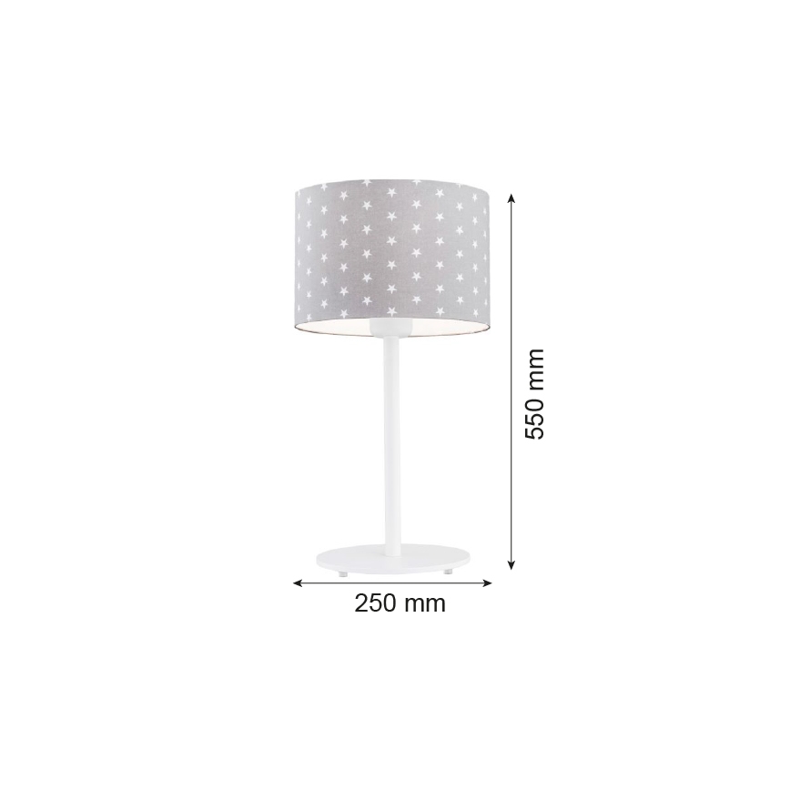 Argon 4126 - Επιτραπέζια λάμπα MAGIC 1xE27/15W/230V γκρι/λευκό