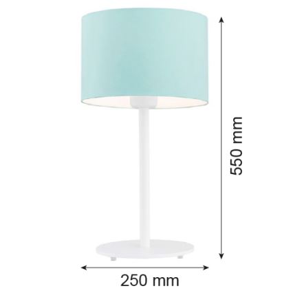 Argon 4127 - Επιτραπέζια λάμπα MAGIC 1xE27/15W/230V τουρκουάζ/λευκό