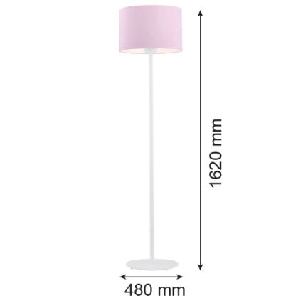 Argon 4132 - Επιδαπέδια λάμπα MAGIC 1xE27/15W/230V ροζ/λευκό