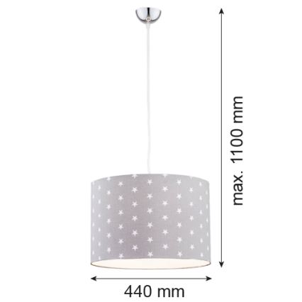 Argon 4134 - Κρεμαστό φωτιστικό οροφής MAGIC 1xE27/15W/230V γκρι/λευκό