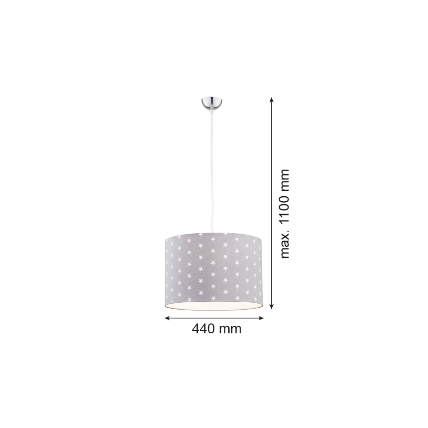 Argon 4134 - Κρεμαστό φωτιστικό οροφής MAGIC 1xE27/15W/230V γκρι/λευκό