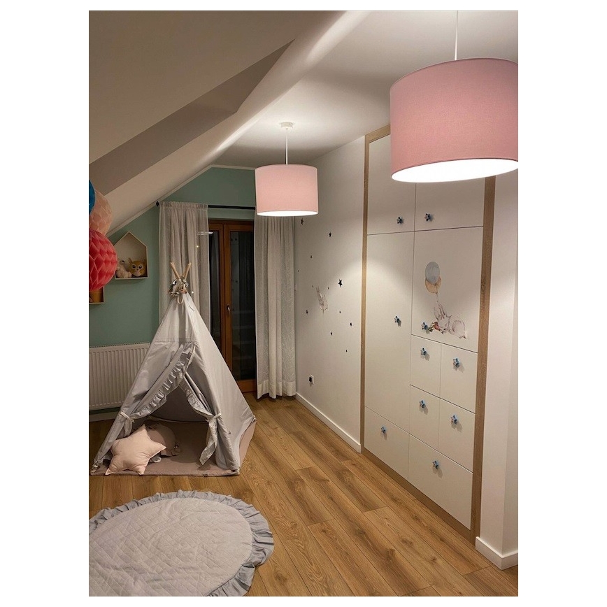 Argon 4136 - Πολύφωτο με συρματόσχοινο MAGIC 1xE27/15W/230V ροζ